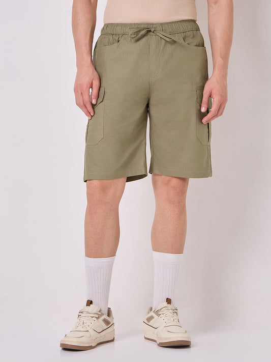 Dori Side Pocket Bermuda Shorts Olive 2
