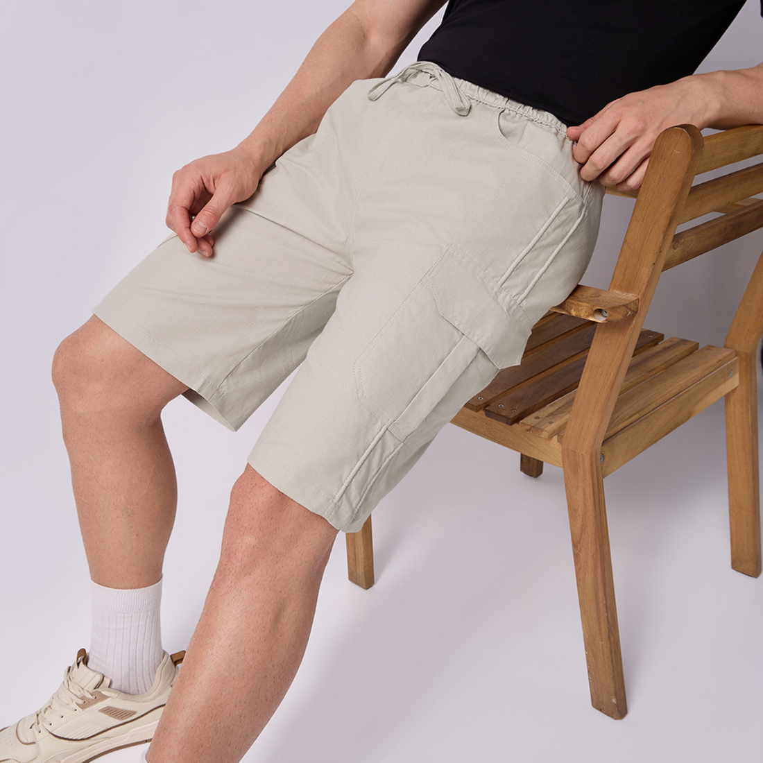 Vikram Grey cargo shorts styled outfit