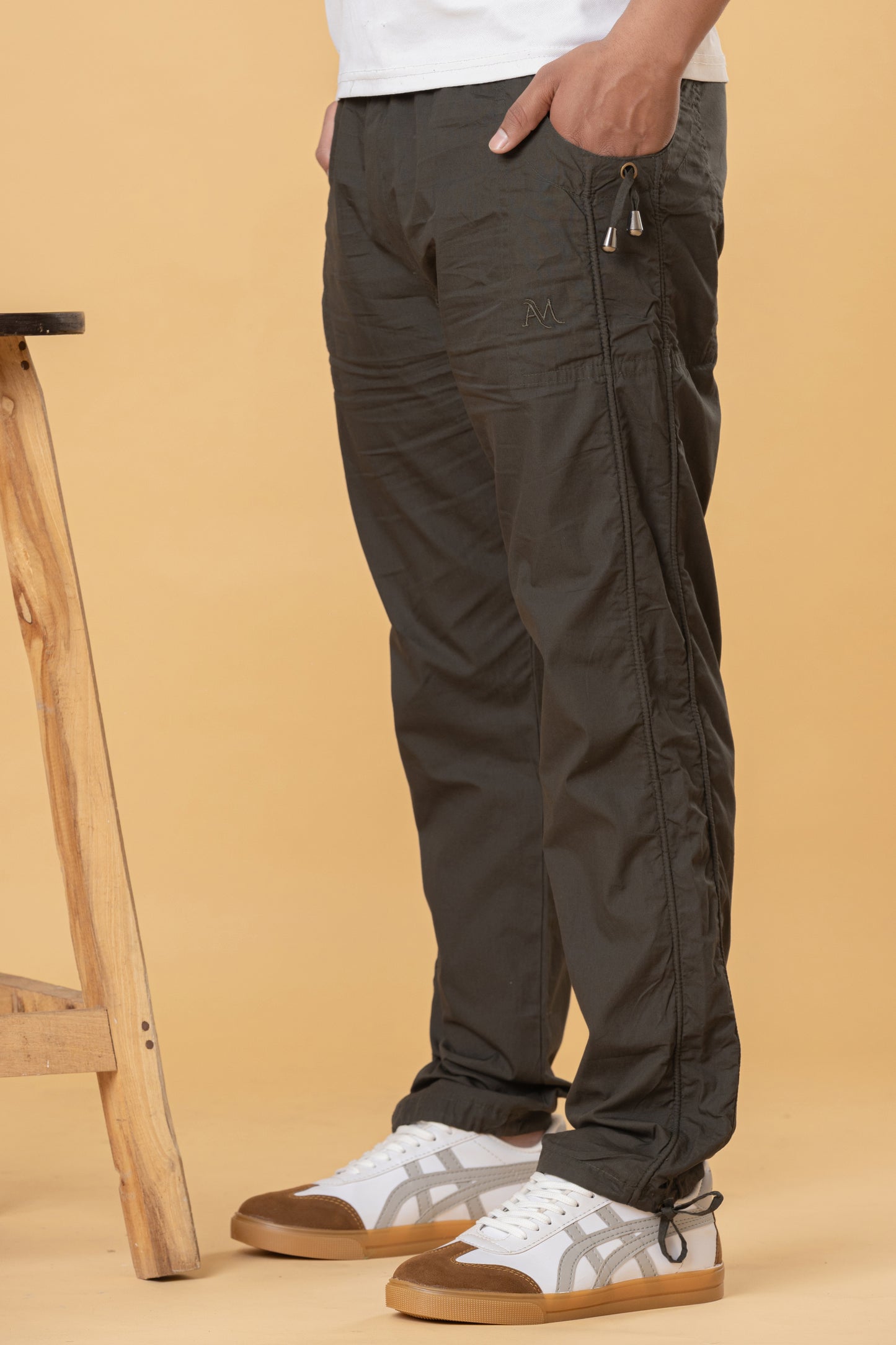 Khaki Relaxed-Fit Pyjama Pants
