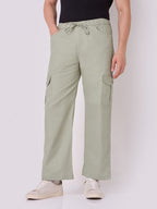 Dori Side Pocket Cargo Trousers Sage Green 2