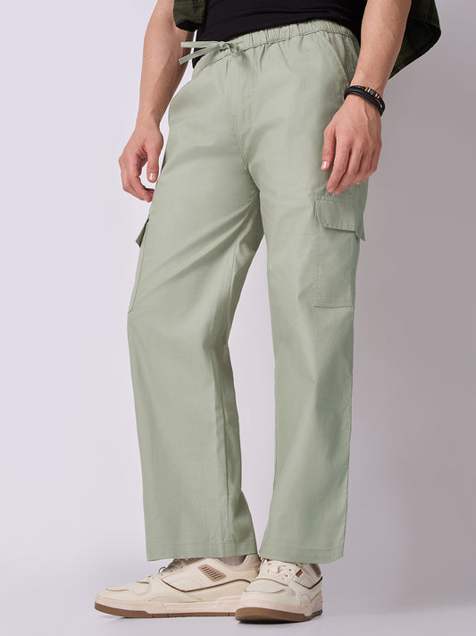 Side Pocket Trousers Sage Green 1