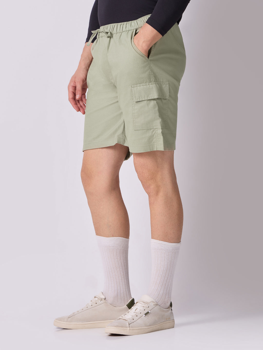 3-Pocket V-Back Shorts Sage Green 3