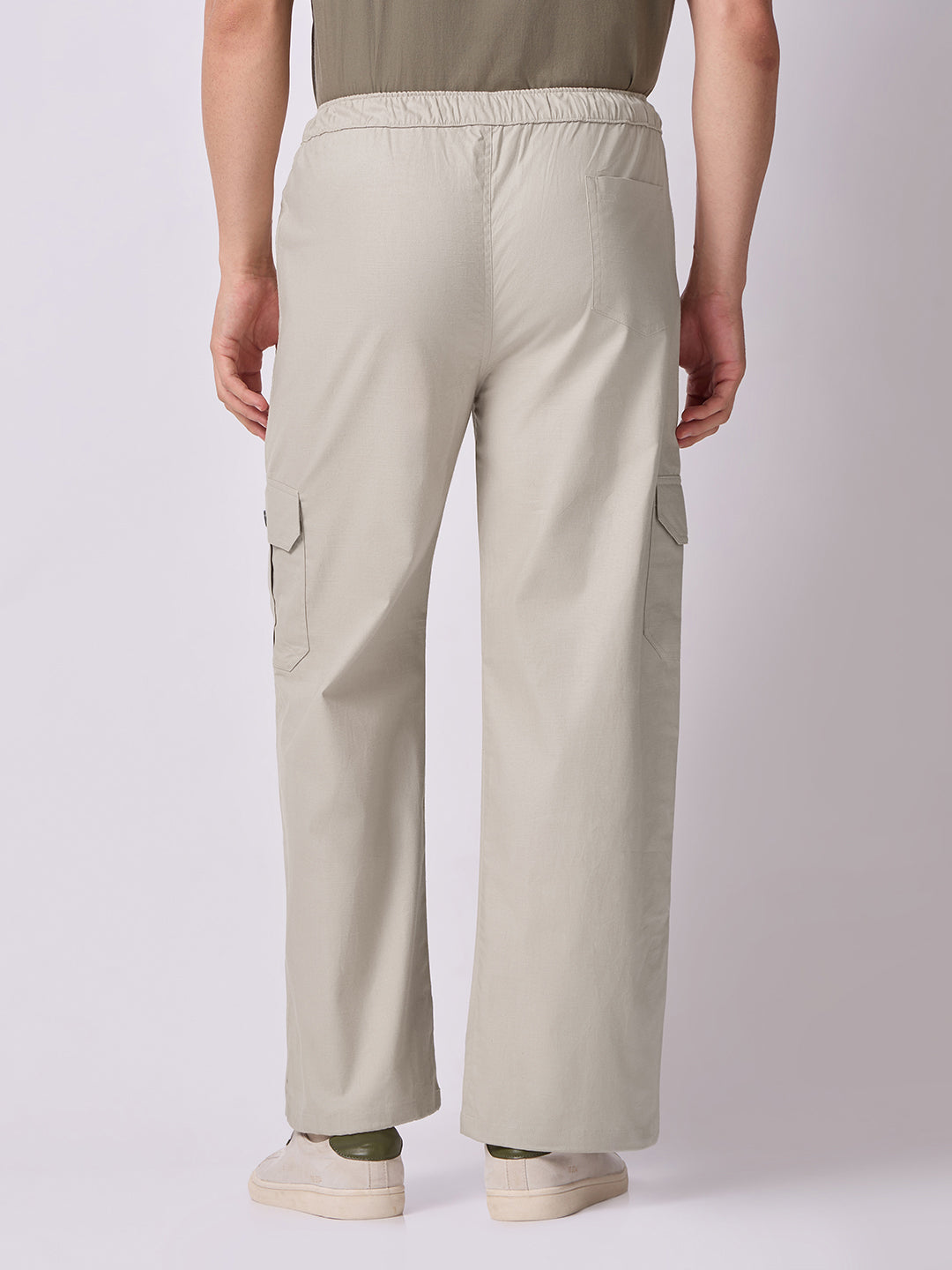 Dori Side Pocket Cargo Trousers Beige 4