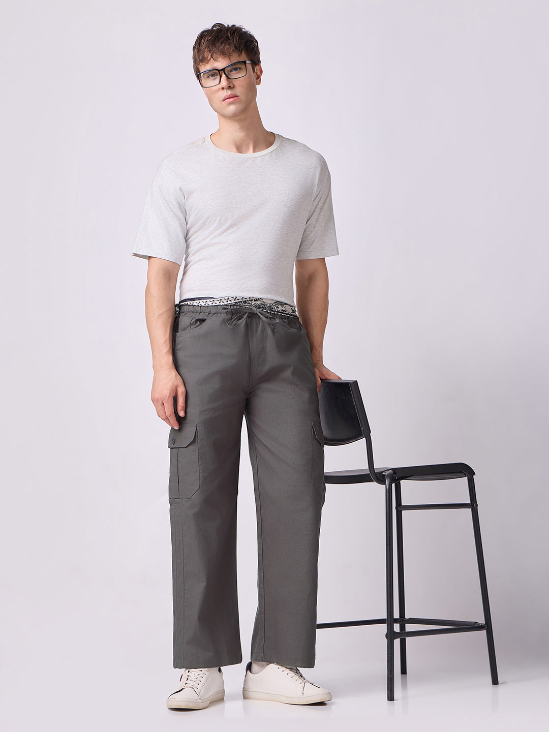 Dori Side Pocket Cargo Trousers Grey 7