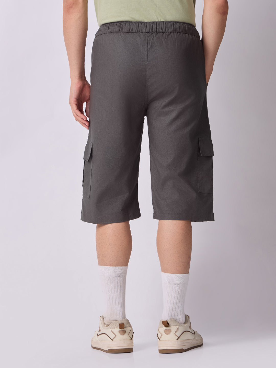 Side Pocket Bermuda Shorts Charcoal Grey 4