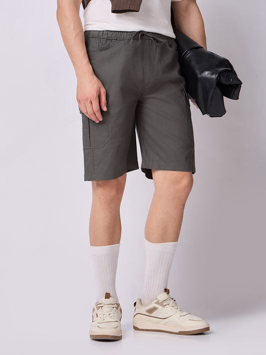 Dori Side Pocket Bermuda Shorts Grey 1
