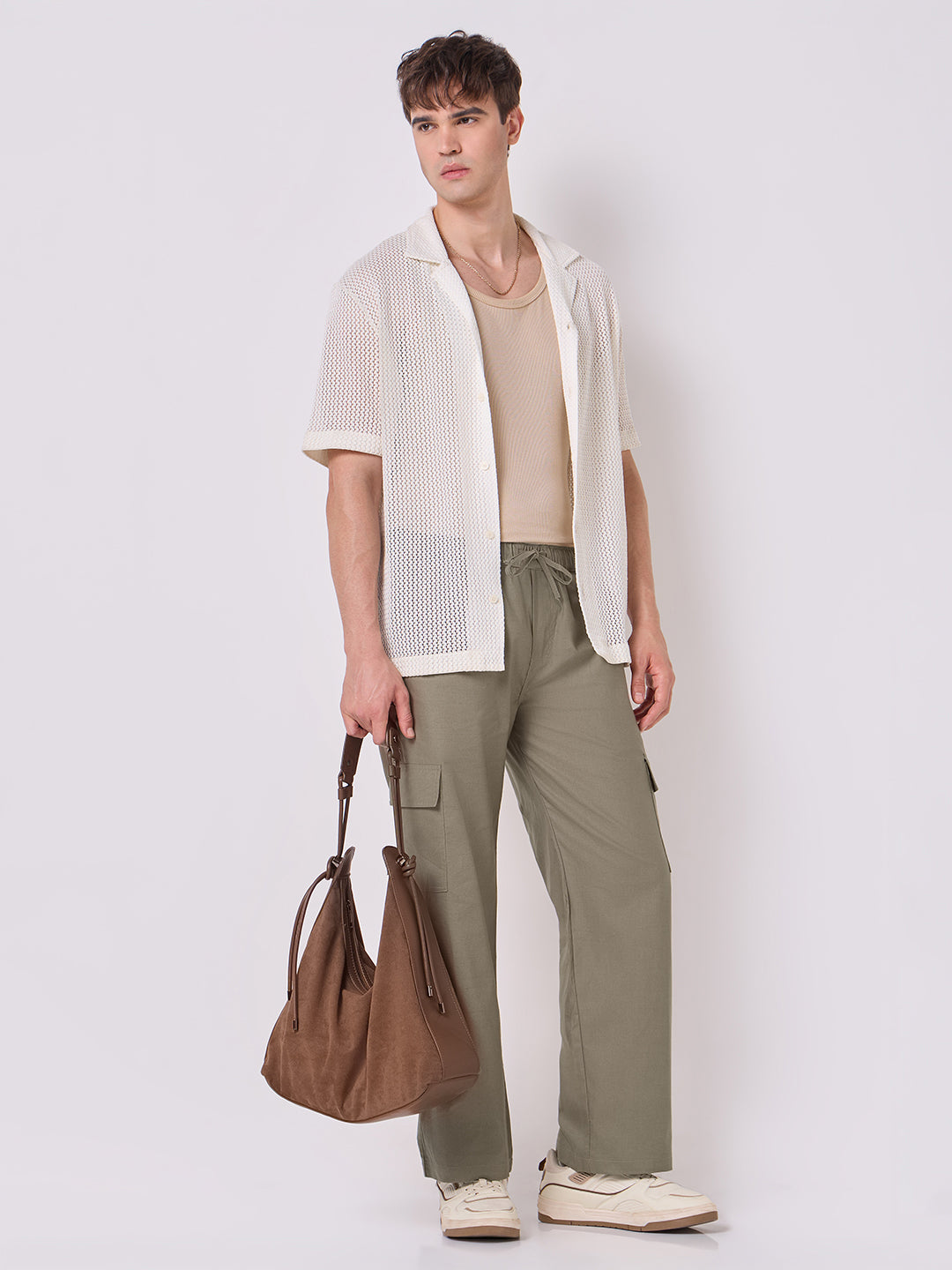 Side Pocket Trousers Olive Grey 7