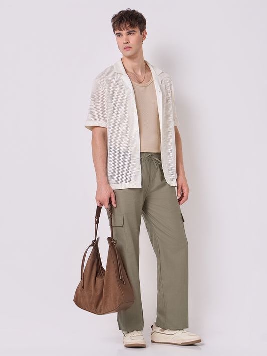 Side Pocket Trousers Olive Grey 7
