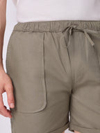 Down-Fold Cuff Shorts Olive Green 5