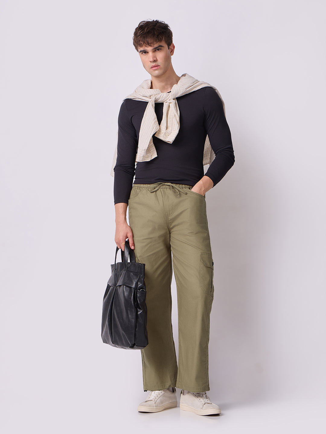 Dori Side Pocket Cargo Trousers Olive 7