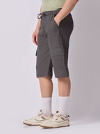 Side Pocket Bermuda Shorts Charcoal Grey 3