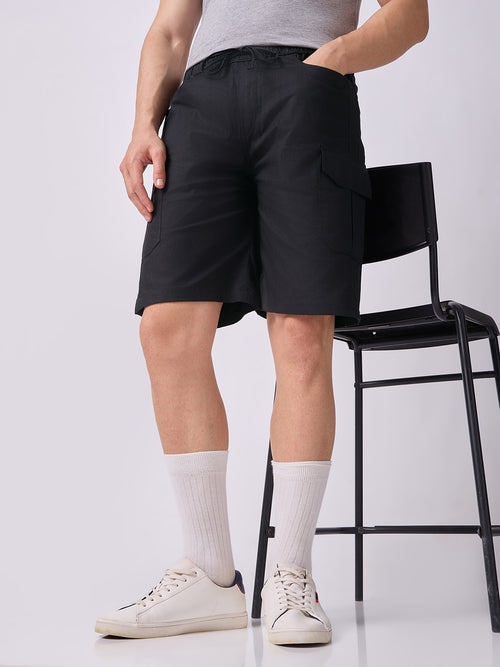 Dori Side Pocket Bermuda Shorts Black 1