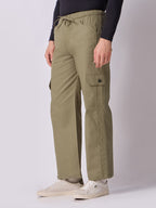 Dori Side Pocket Cargo Trousers Olive 3
