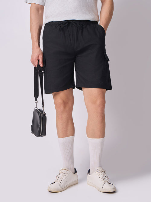 3-Pocket V-Back Shorts Black 1