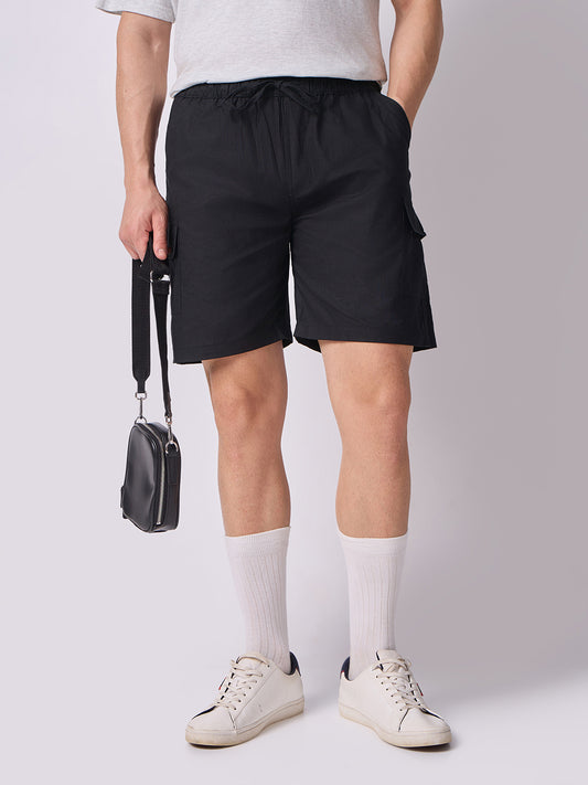 3-Pocket V-Back Shorts Black 1