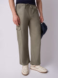 Dori Side Pocket Cargo Trousers Moss Green 1