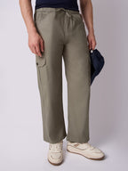 Dori Side Pocket Cargo Trousers Moss Green 1