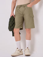 Dori Side Pocket Bermuda Shorts Olive 1
