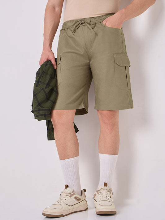 Dori Side Pocket Bermuda Shorts Olive 1
