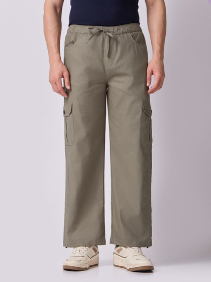 Dori Side Pocket Cargo Trousers Moss Green 2