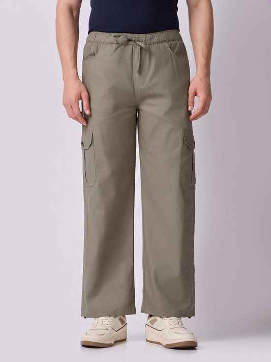 Dori Side Pocket Cargo Trousers Moss Green 2
