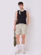 Down-Fold Cuff Shorts Stone Beige 7