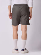 Down-Fold Cuff Shorts Charcoal Grey 4
