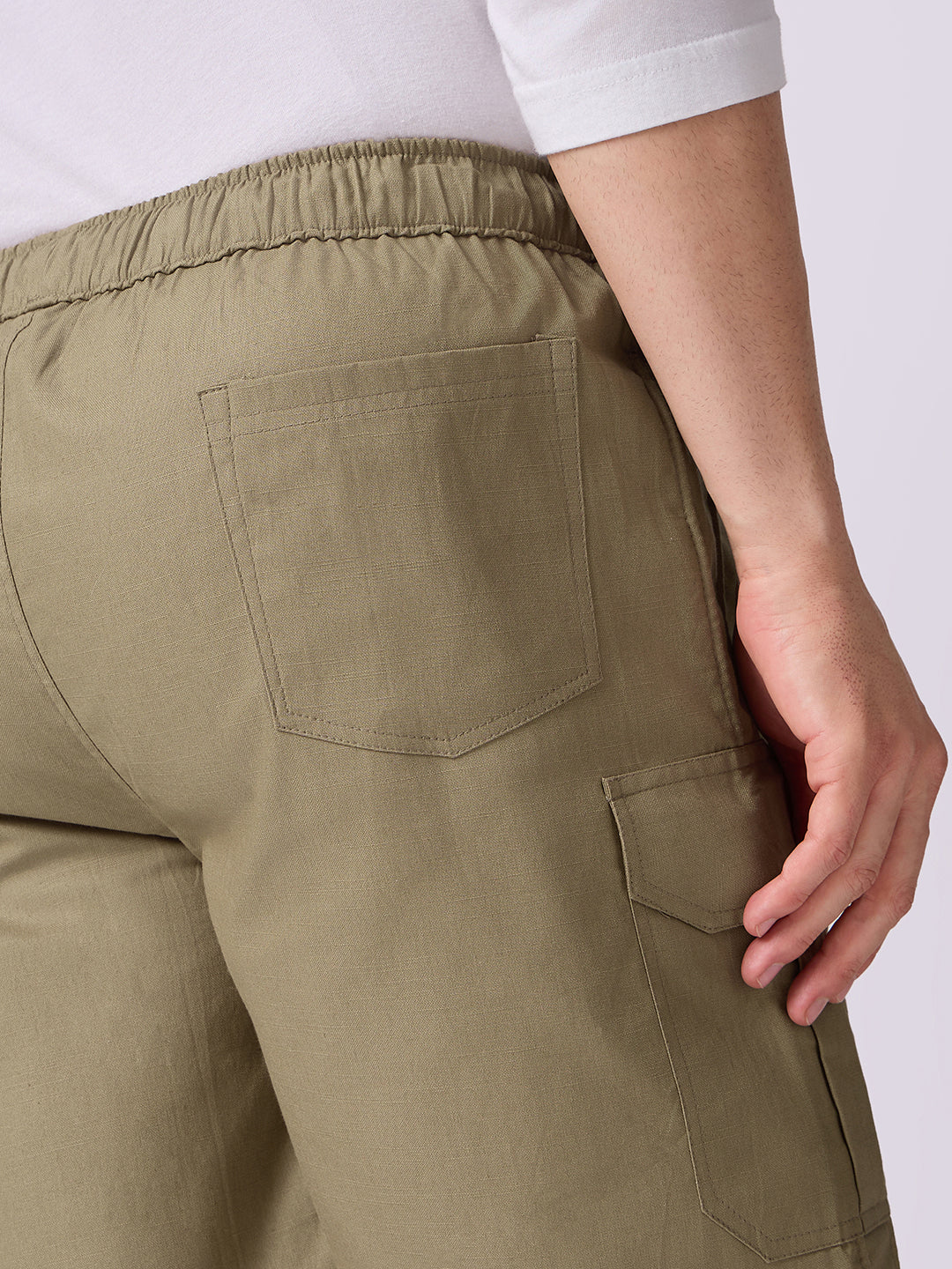 Dori Side Pocket Bermuda Shorts Moss Green 6