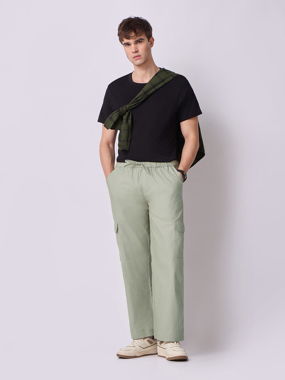Side Pocket Trousers Sage Green 7