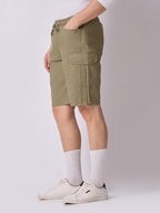 Dori Side Pocket Bermuda Shorts Moss Green 3