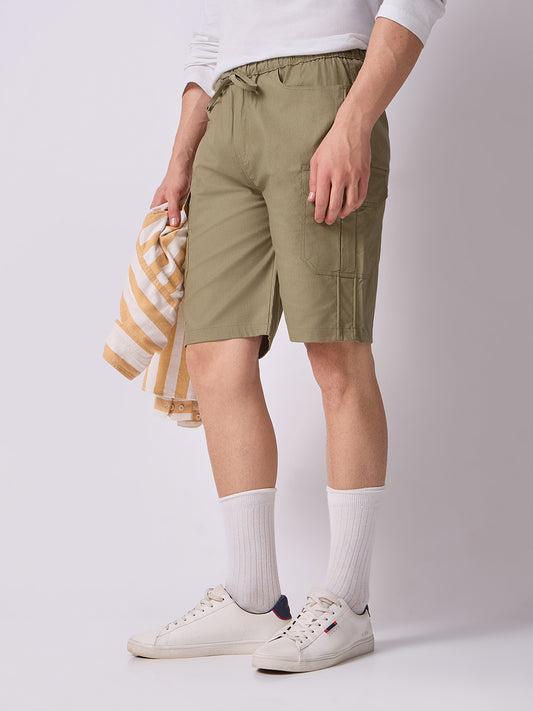 Dori Side Pocket Bermuda Shorts Moss Green 1