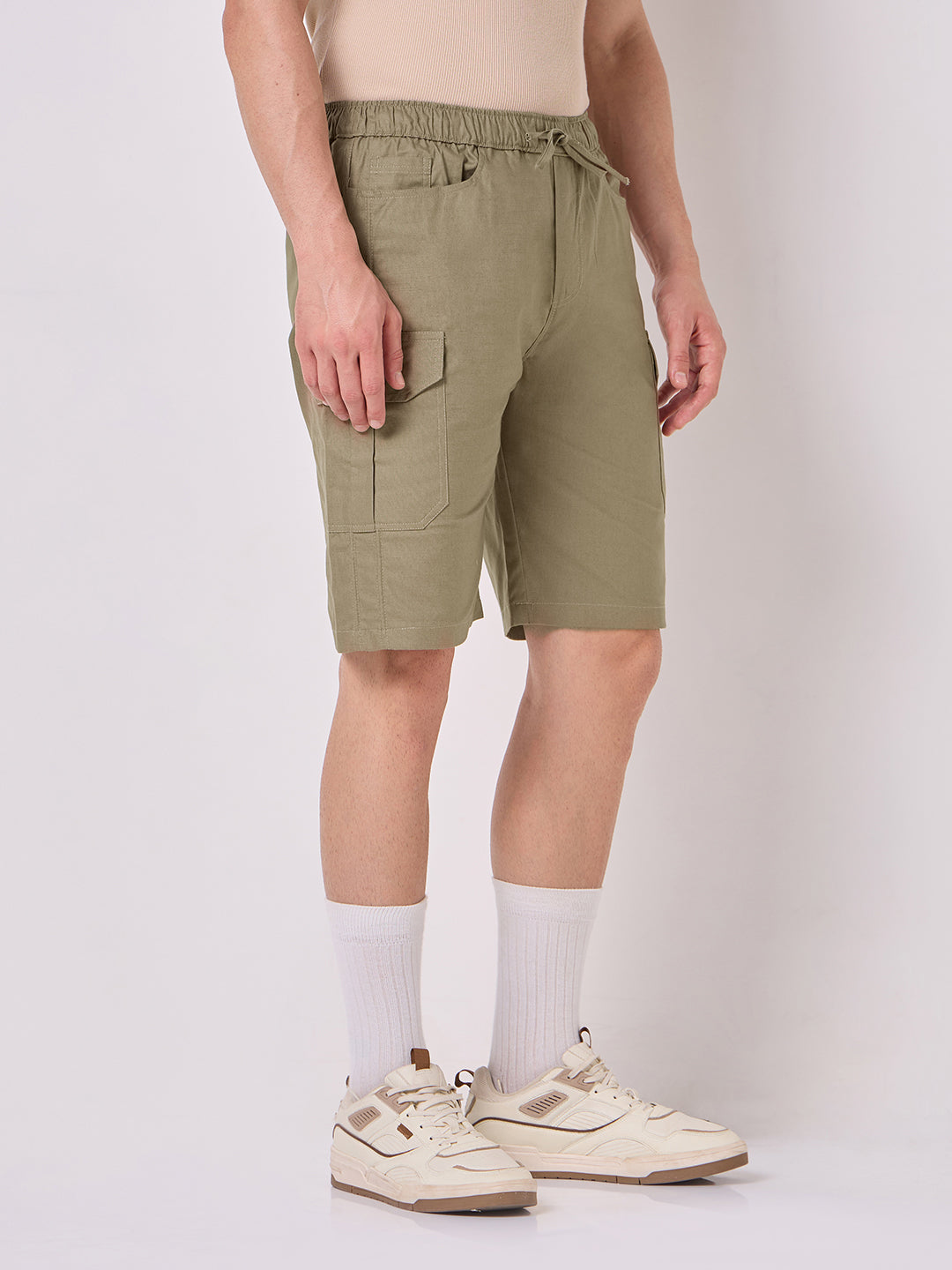 Dori Side Pocket Bermuda Shorts Olive 3