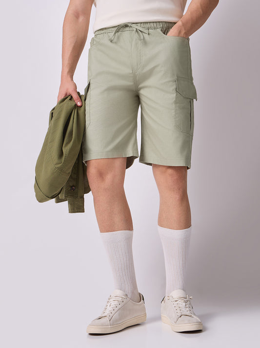 Dori Side Pocket Bermuda Shorts Sage Green 1