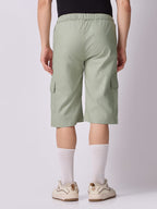 Side Pocket Bermuda Shorts Sage Green 4
