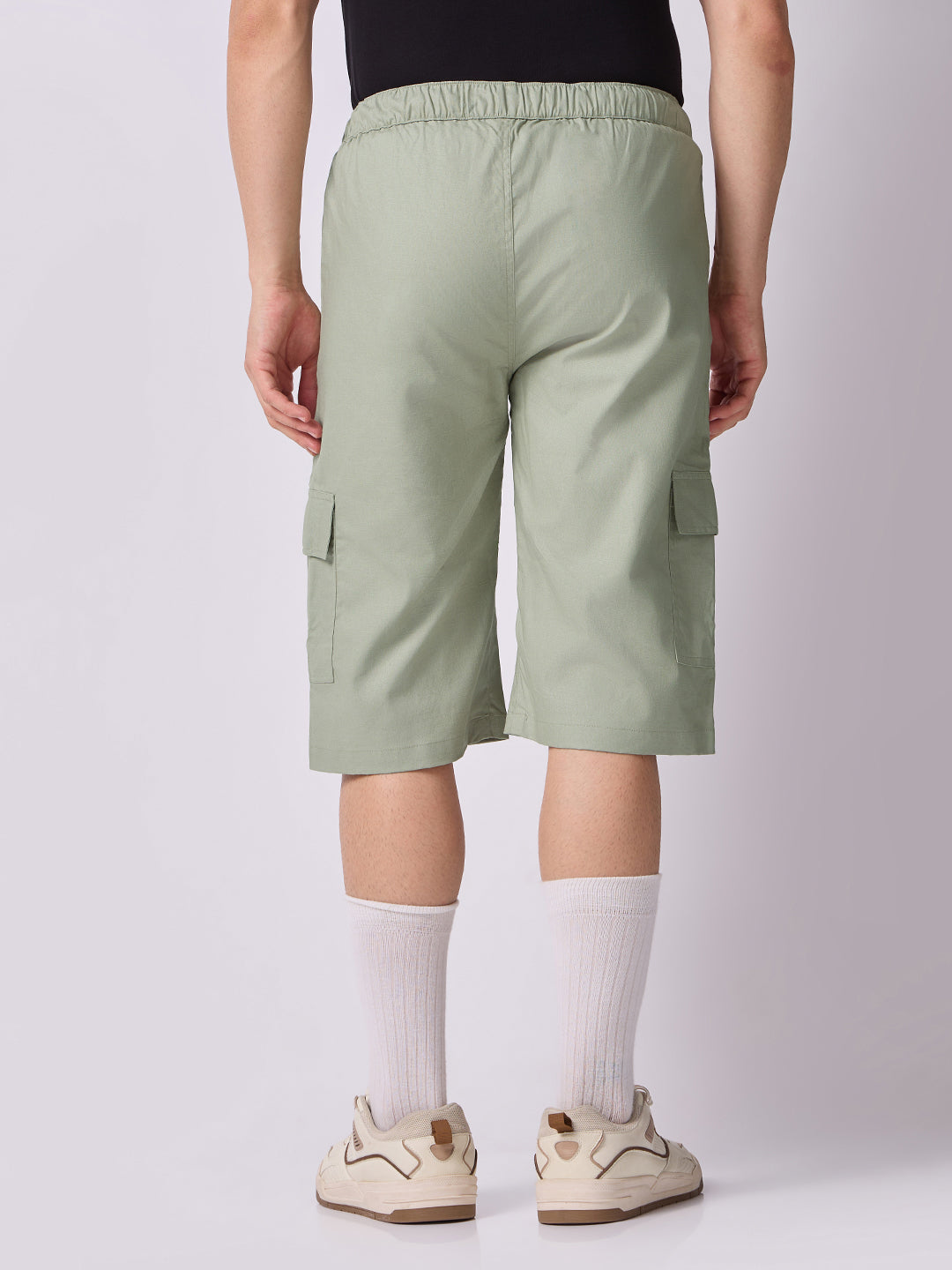 Side Pocket Bermuda Shorts Sage Green 4