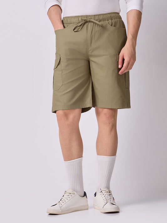 Dori Side Pocket Bermuda Shorts Moss Green 2