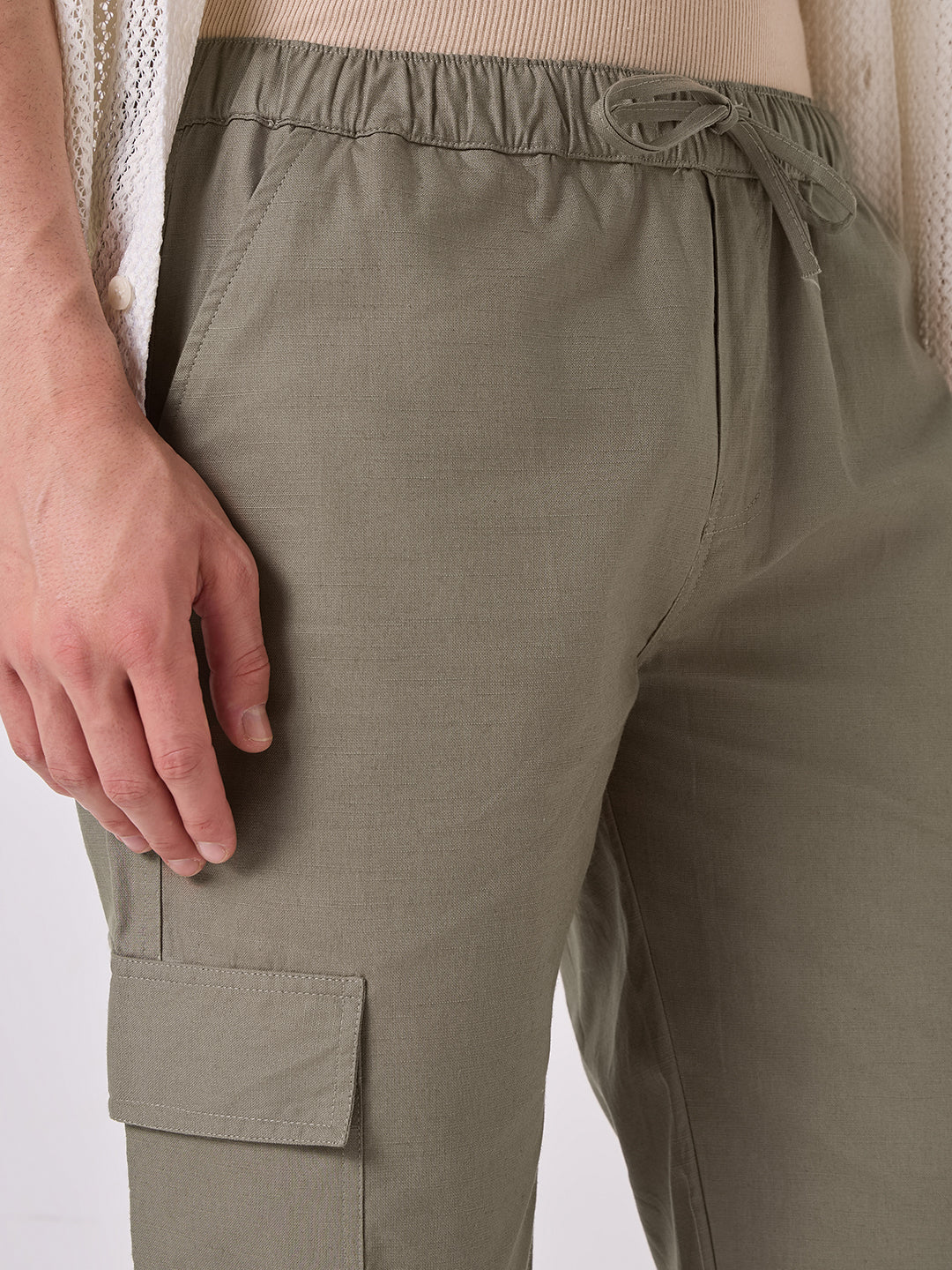 Side Pocket Trousers Olive Grey 5