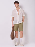 3-Pocket V-Back Shorts Olive Green 7