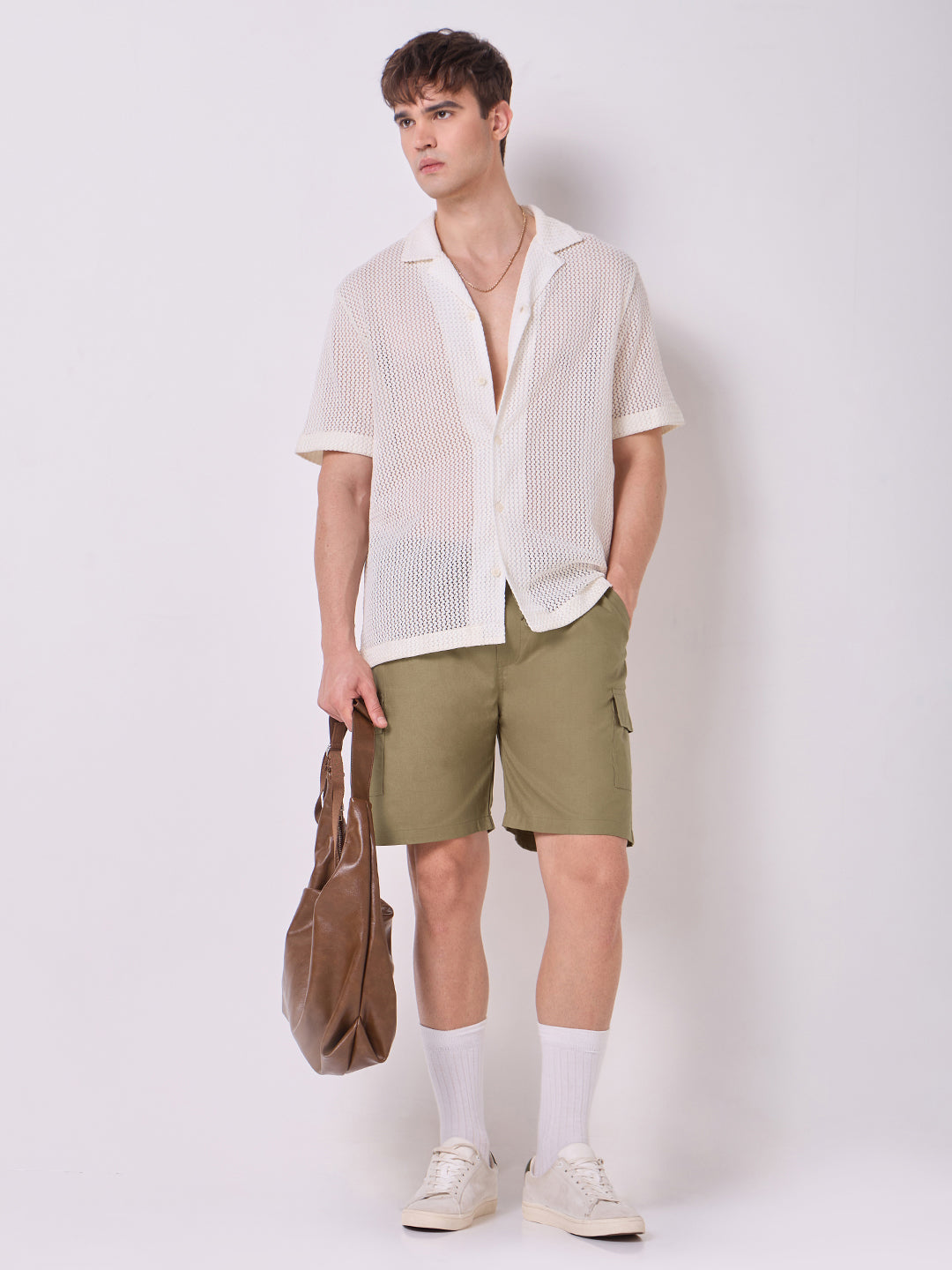 3-Pocket V-Back Shorts Olive Green 7
