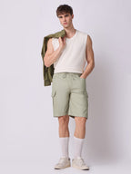 Dori Side Pocket Bermuda Shorts Sage Green 7