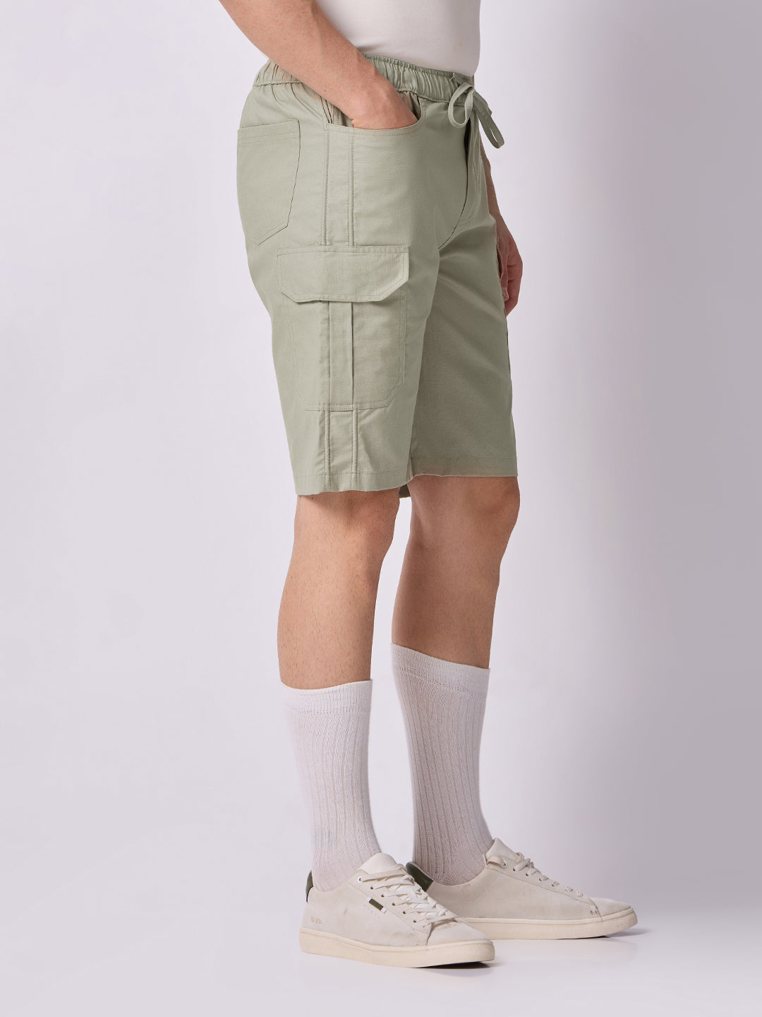 Dori Side Pocket Bermuda Shorts Sage Green 3