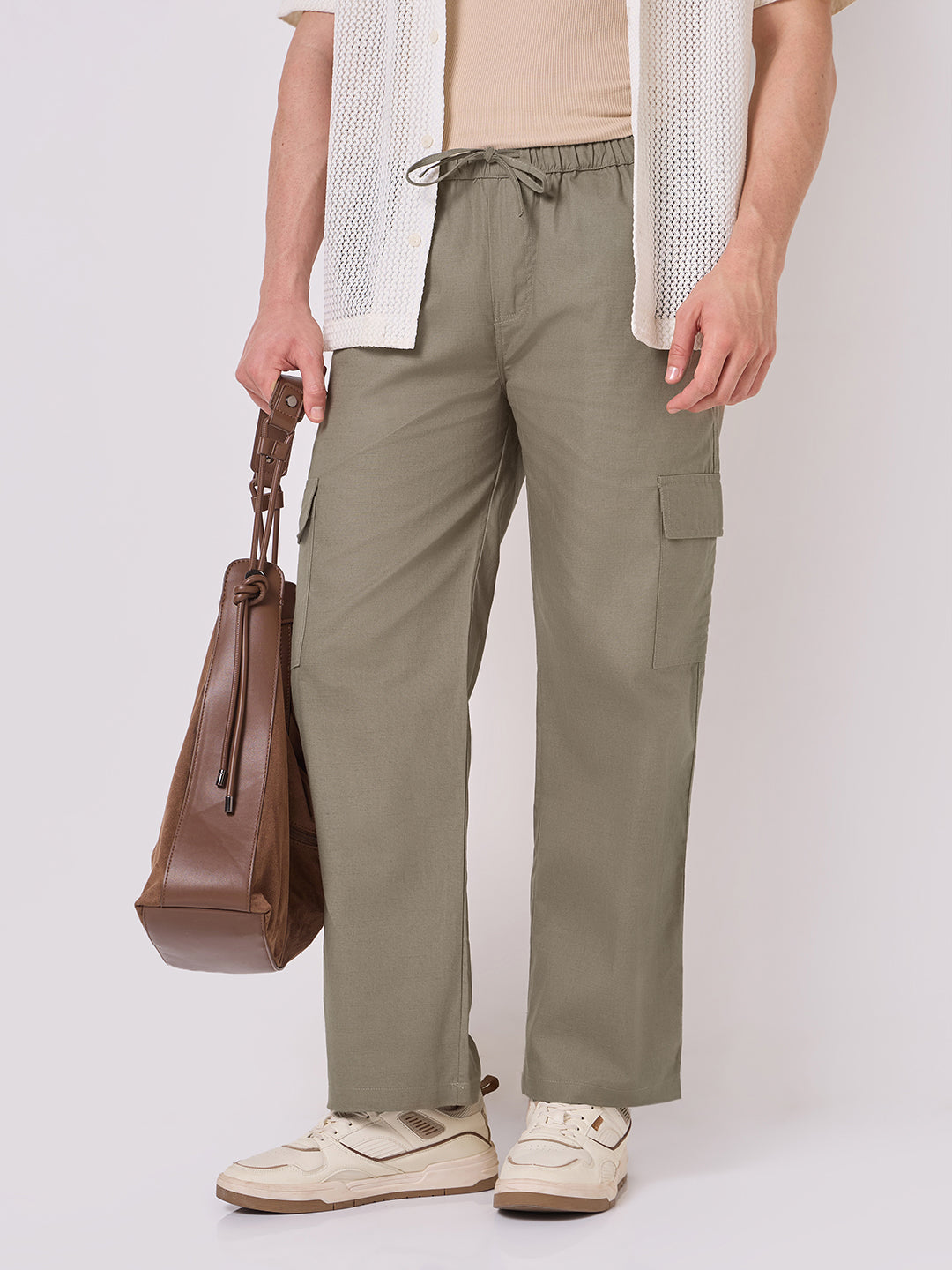 Side Pocket Trousers Olive Grey 1