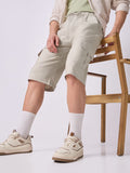 Side Pocket Bermuda Shorts Stone Beige 1
