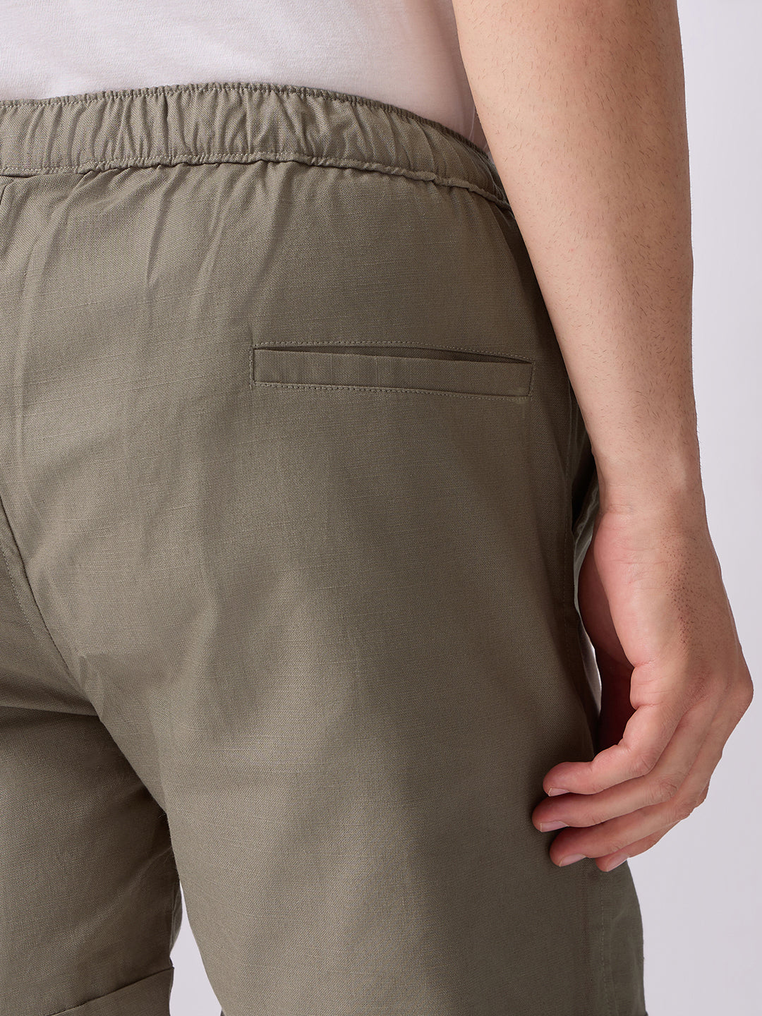 Down-Fold Cuff Shorts Olive Green 6