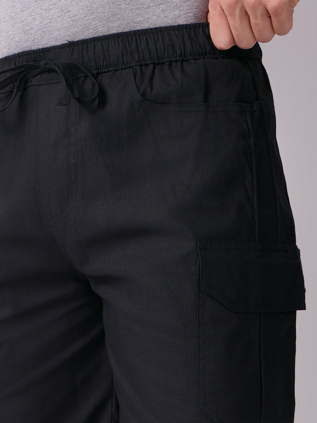 Dori Side Pocket Bermuda Shorts Black 5
