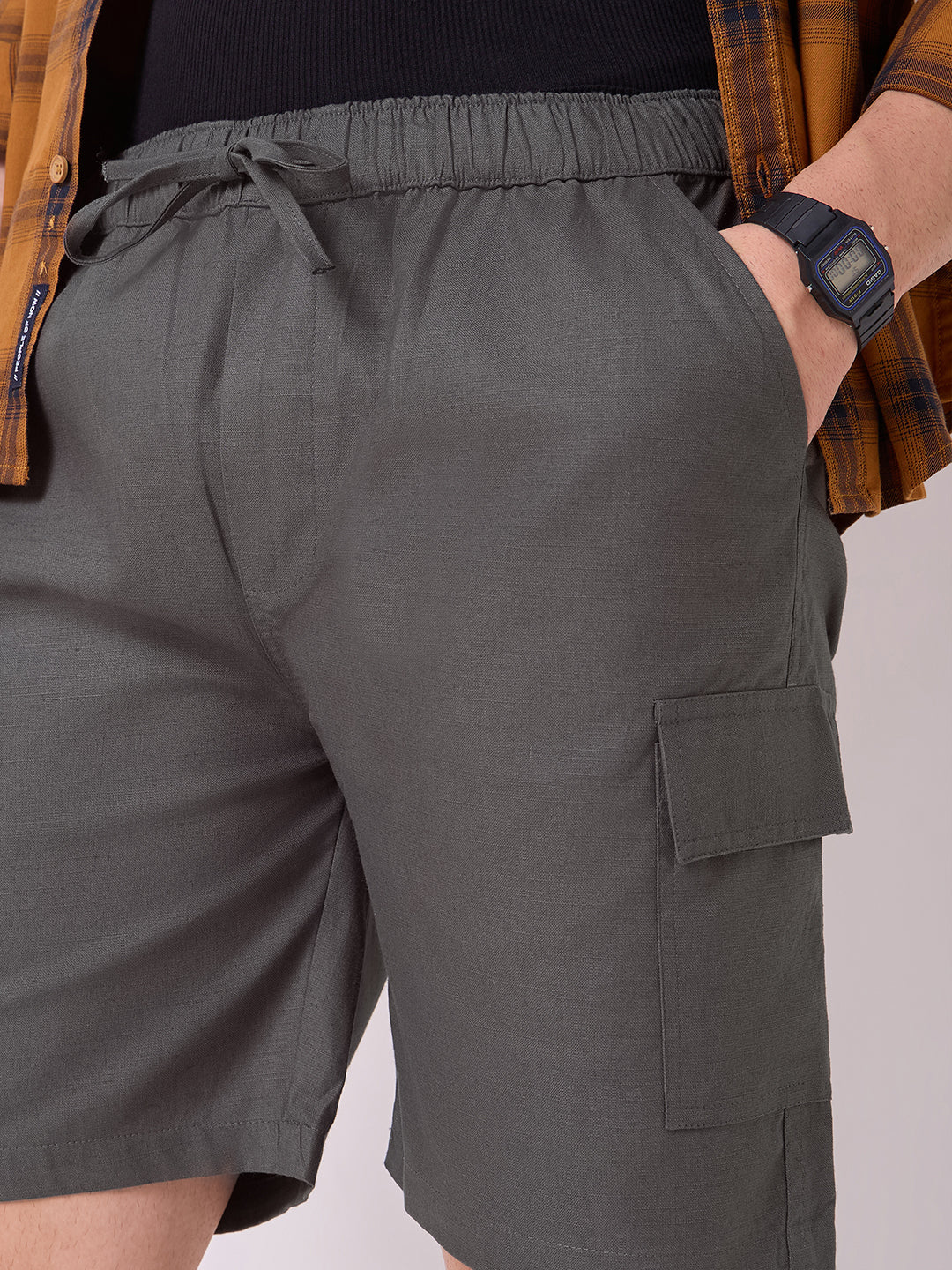 3-Pocket V-Back Shorts Dark Grey 5