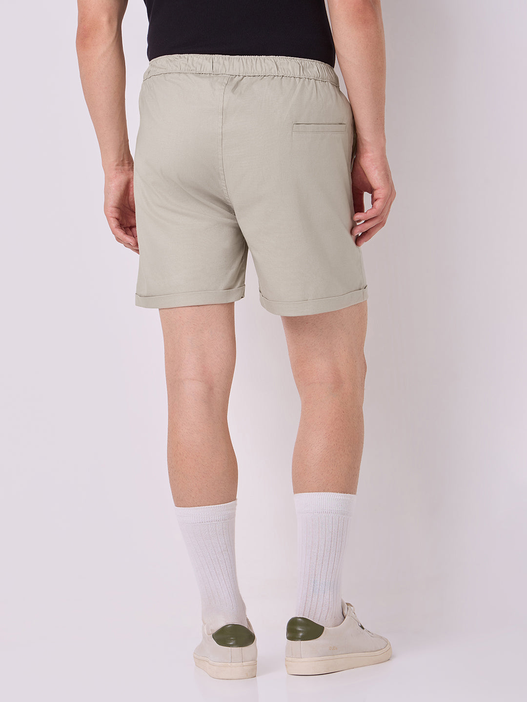 Down-Fold Cuff Shorts Stone Beige 4