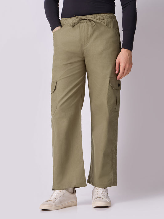 Dori Side Pocket Cargo Trousers Olive 2