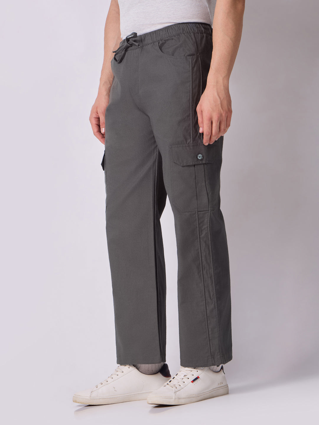 Dori Side Pocket Cargo Trousers Grey 3