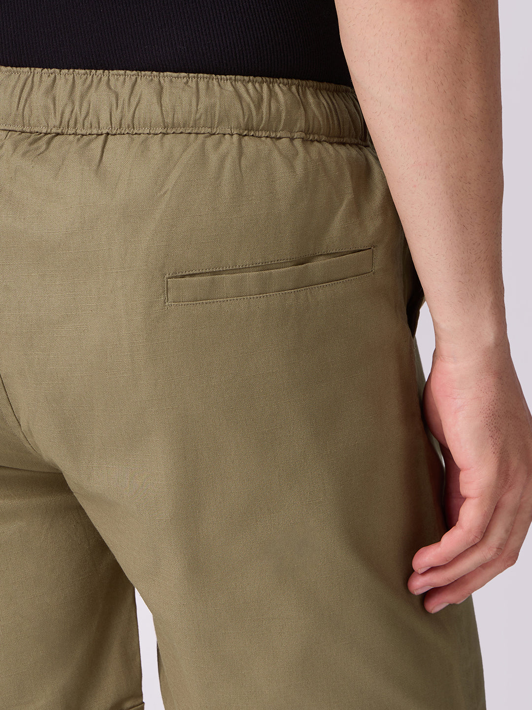 Down-Fold Cuff Shorts Khaki Green 6